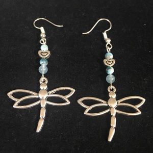 Dragonfly dangle earrings